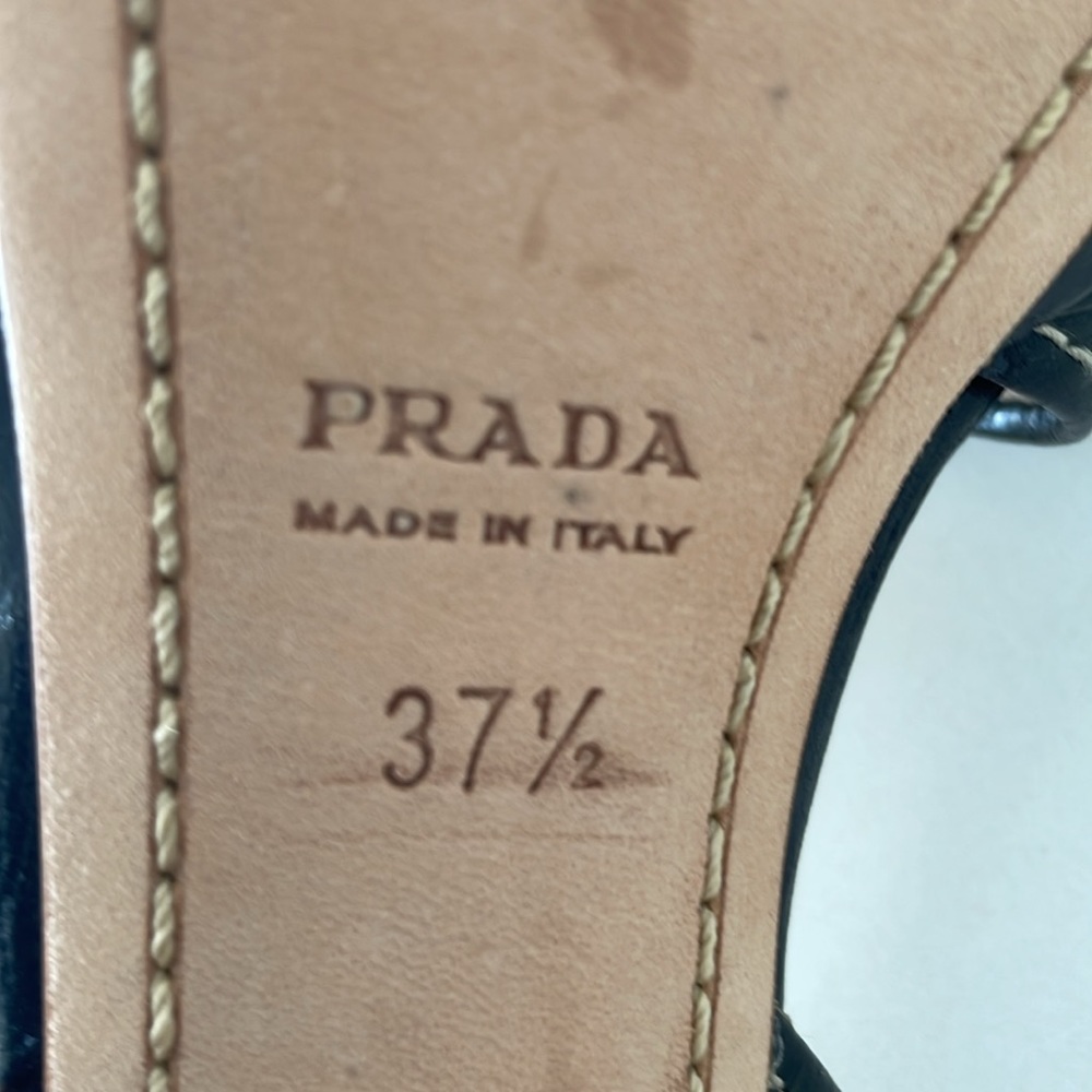 SALE! Prada Sport Black Leather Platform Sandal - Picture 13 of 16